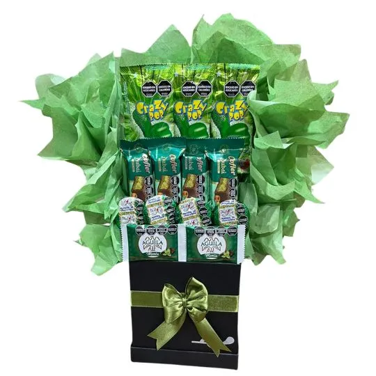 box con chocolates green 